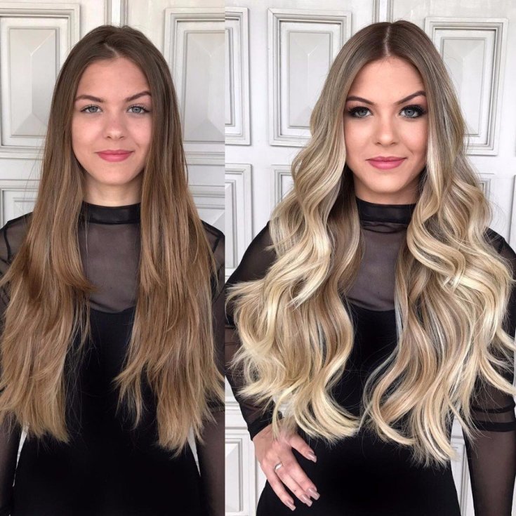 Balayage for long blond hair