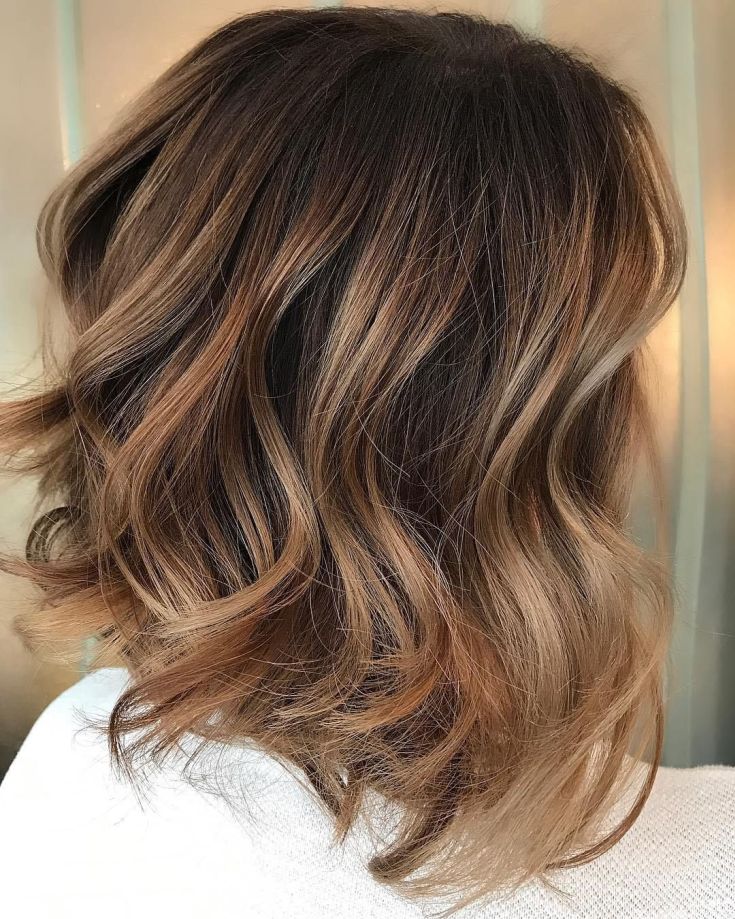 Shatush for light brown hair of medium length