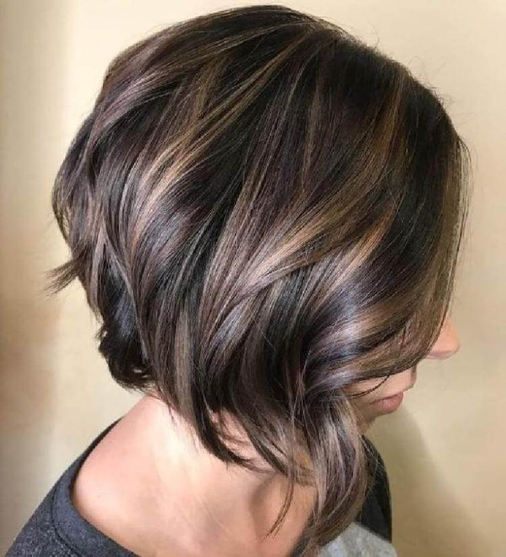 Balayage on dark hair square 180 photos