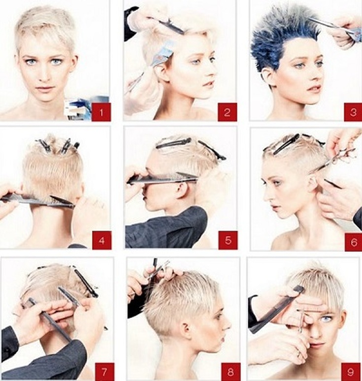 (+115 photos) Women's haircut garcon