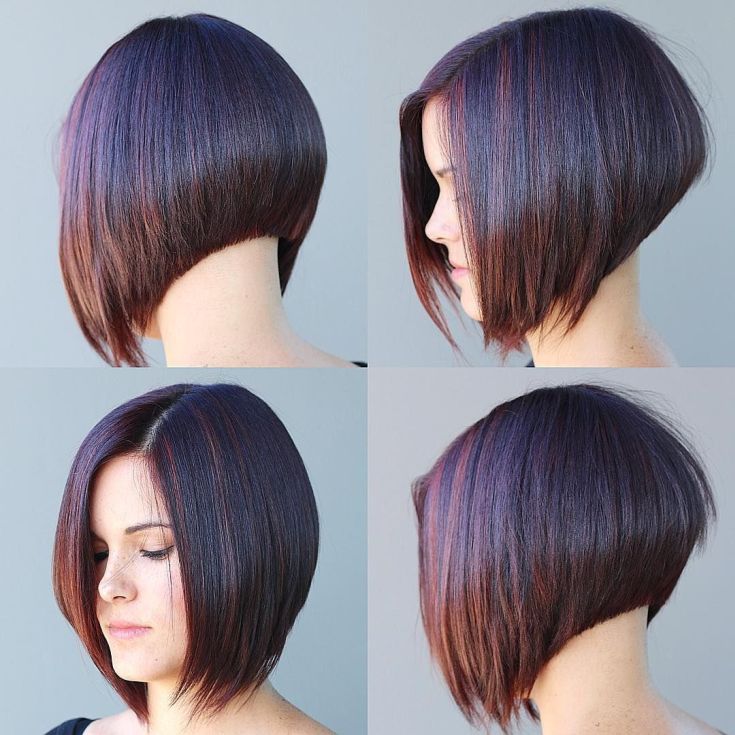 Bob square with elongated front strands