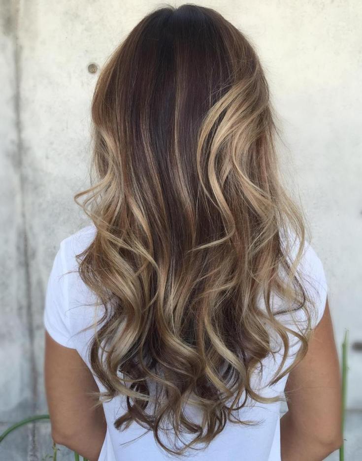 Balayage for long blond hair