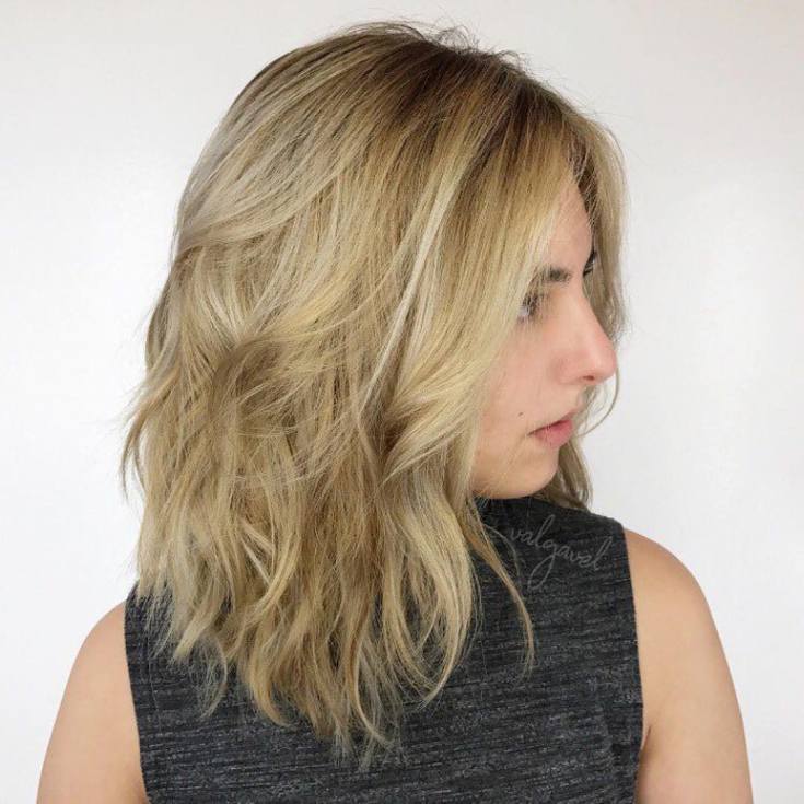 Haircut cascade for medium hair