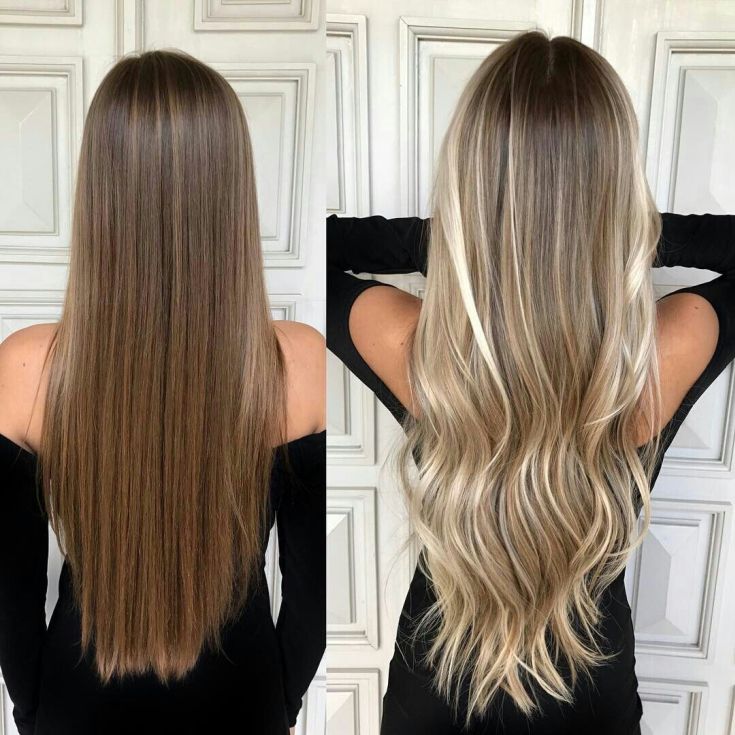 Balayage for long blond hair