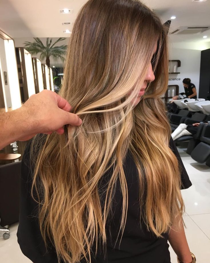 Balayage for long blond hair