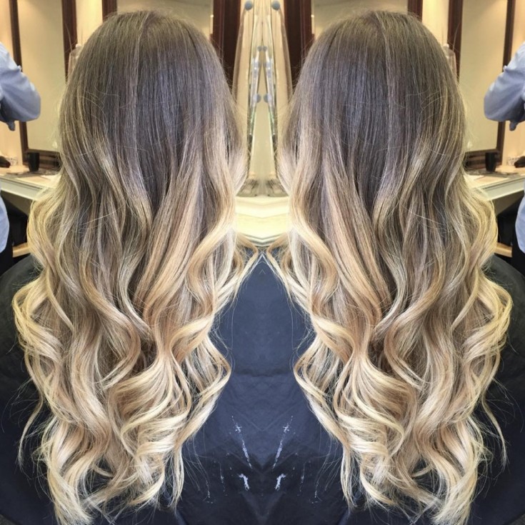 Balayage for long blond hair