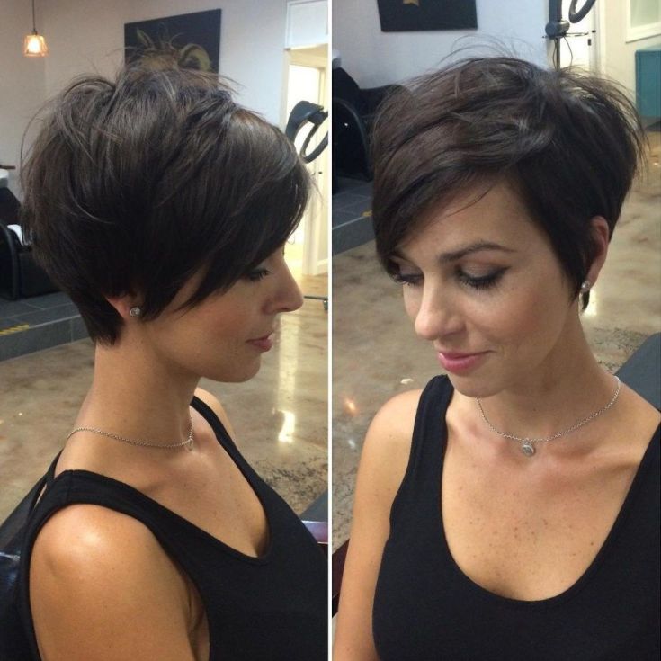 (+195 photos) Pixie haircut for brunettes