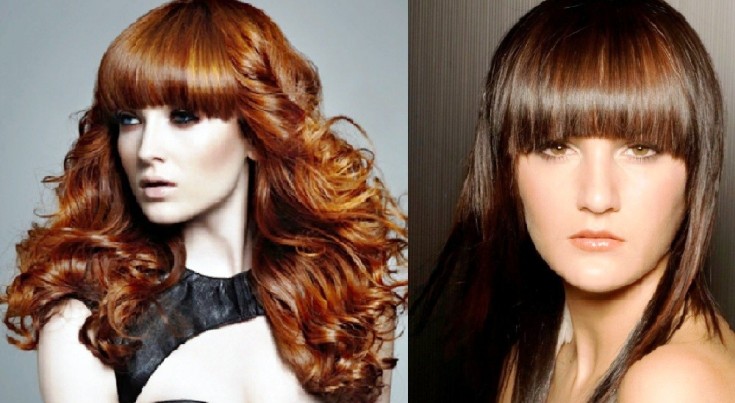 (+150 photo) Cascade haircut for long hair with bangs