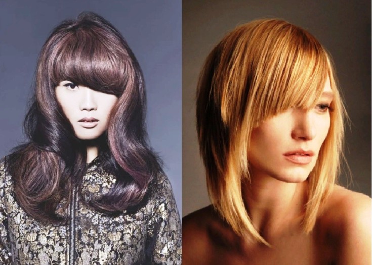 (+150 photo) Cascade haircut for long hair with bangs