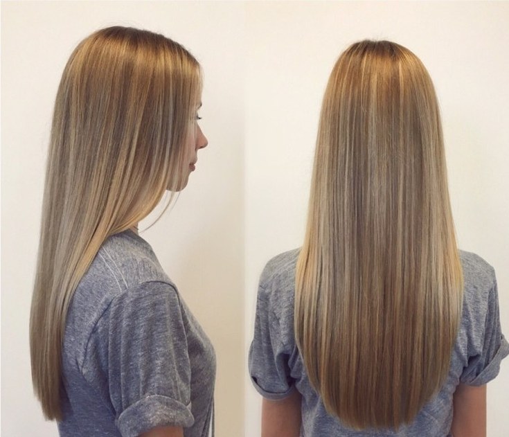 (+110 photo) Balayage on straight hair