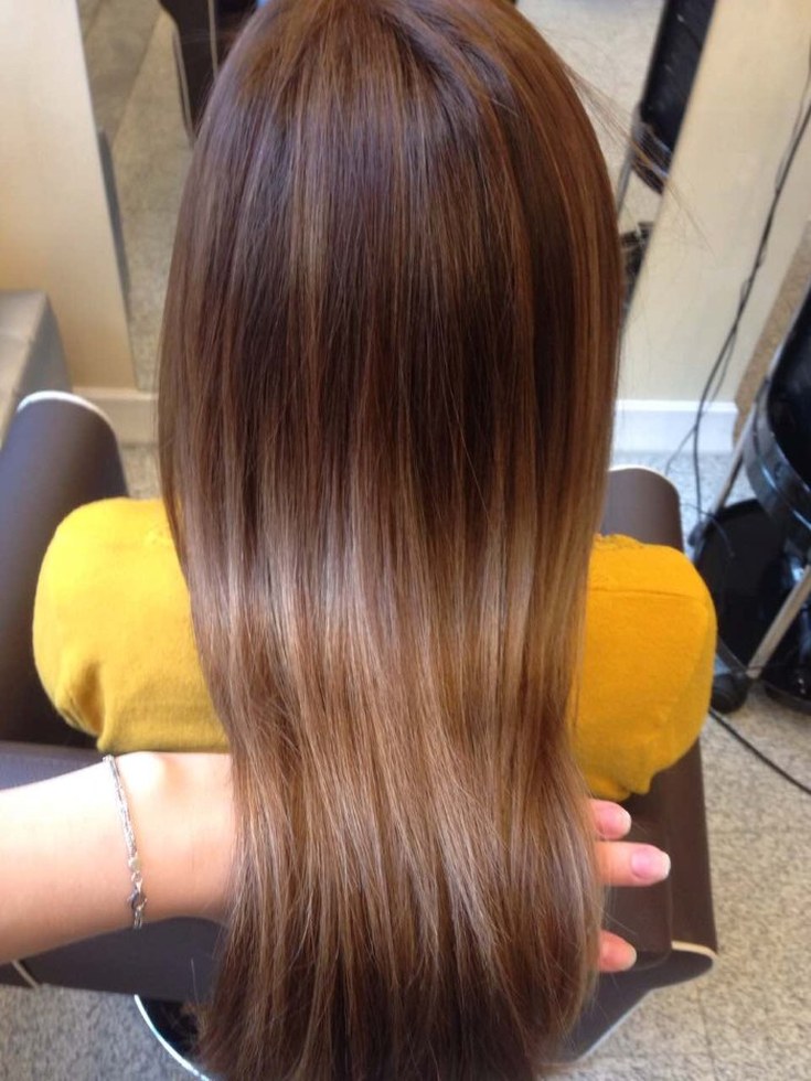 (+110 photo) Balayage on straight hair