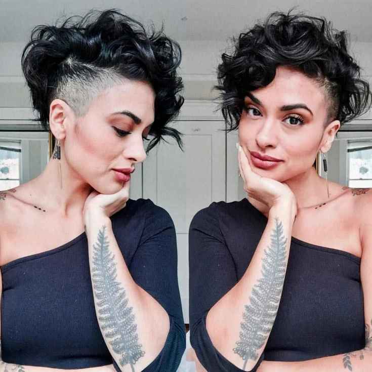 (+210 photos) Pixie haircut for round face