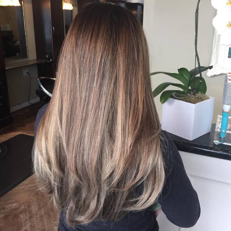 Balayage for long blond hair