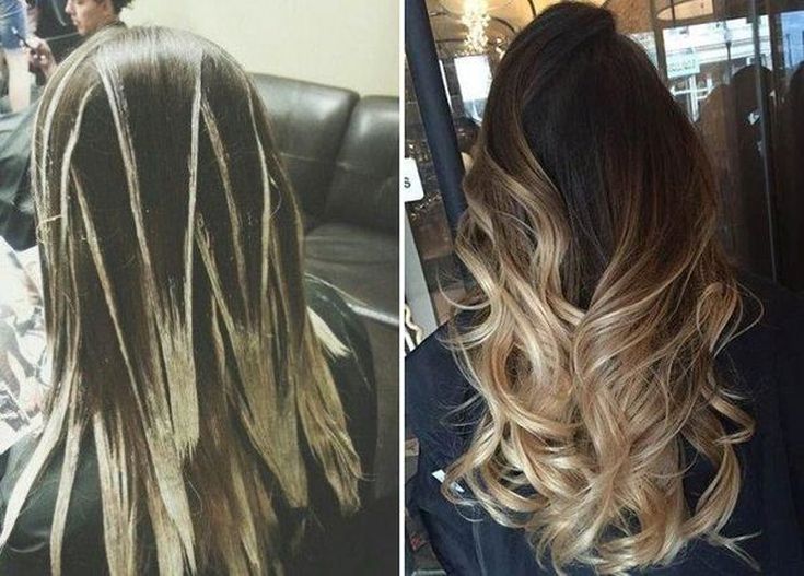 (+110 photo) Balayage on straight hair