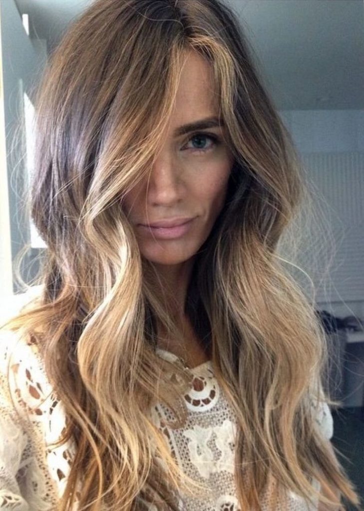 (+201 photos) Balayage on light brown hair of medium length