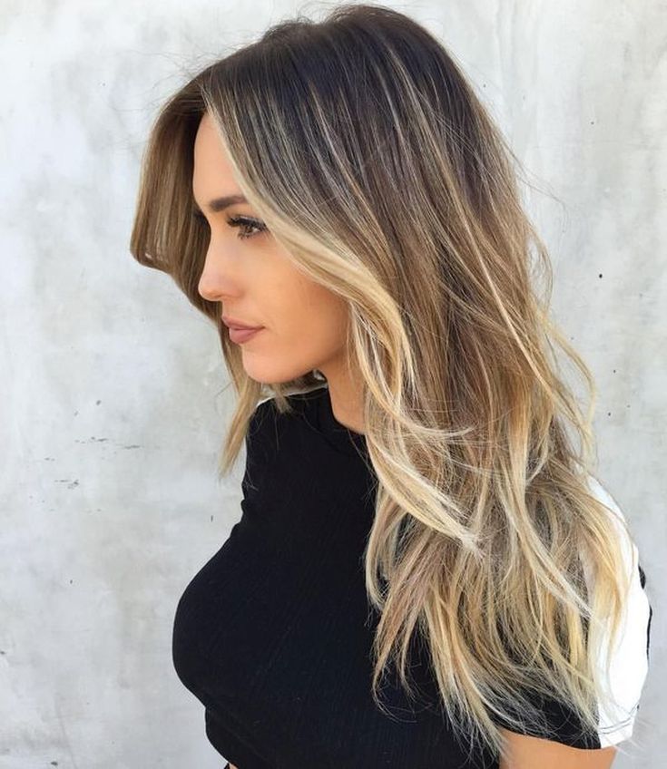 (+110 photo) Balayage on straight hair