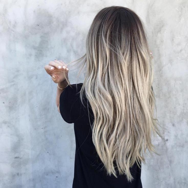 Balayage for long blond hair