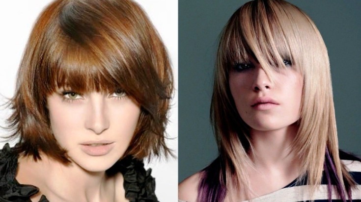 (+150 photo) Cascade haircut for long hair with bangs