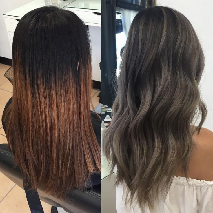 (+110 photo) Balayage on straight hair