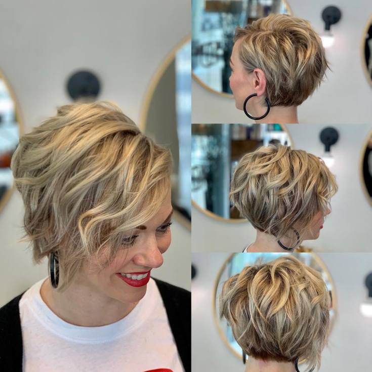 (+210 photos) Pixie haircut for round face