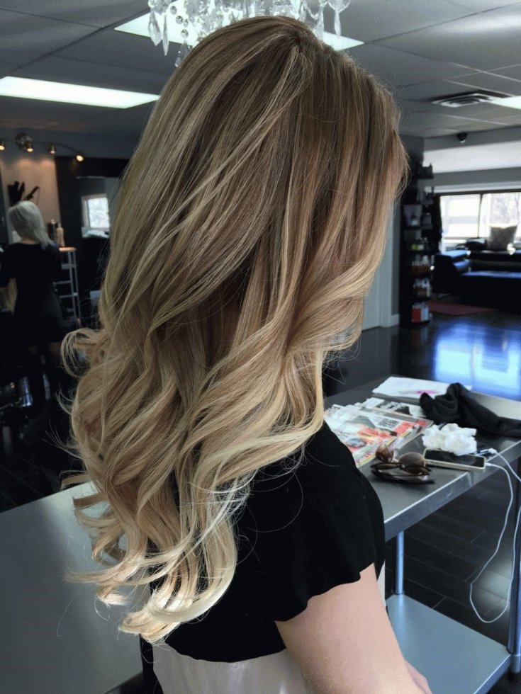 Balayage for long blond hair