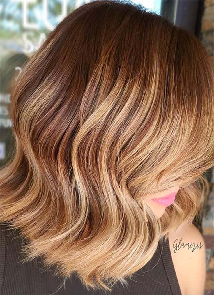 (+201 photos) Balayage on light brown hair of medium length