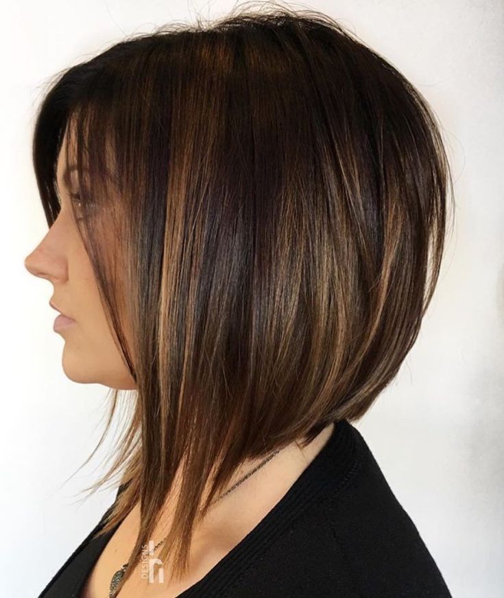 Bob square with elongated front strands