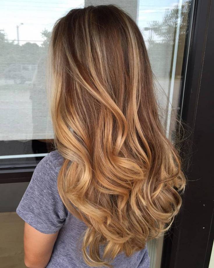 (+201 photos) Balayage on light brown hair of medium length