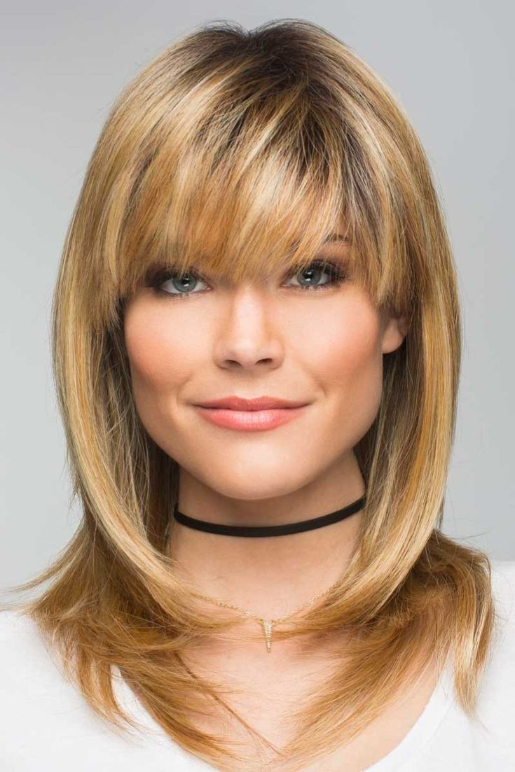 (+165 photos) Women's haircut cascade with bangs