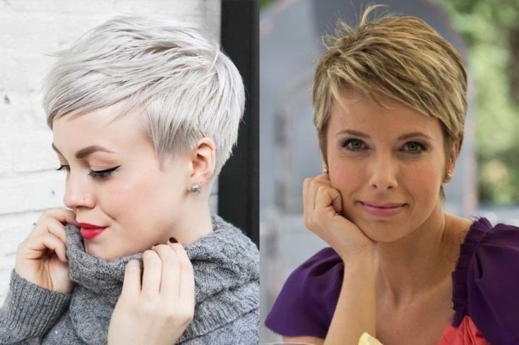 (+210 photos) Pixie haircut for round face