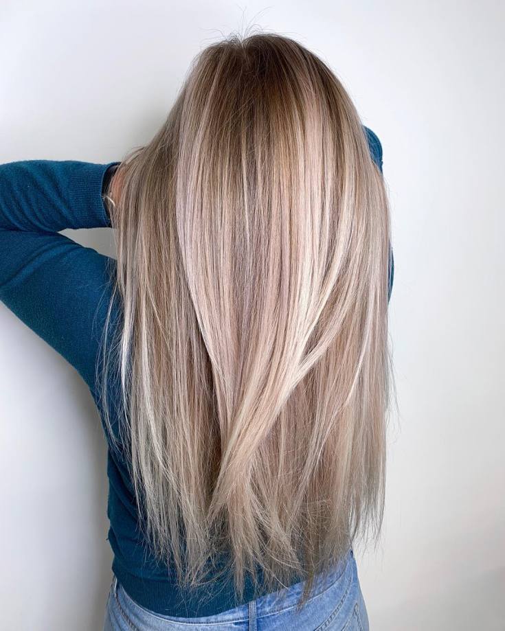 Balayage for long blond hair