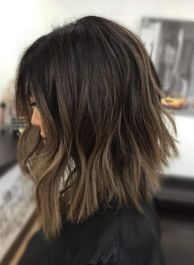 Balayage on dark hair square 180 photos