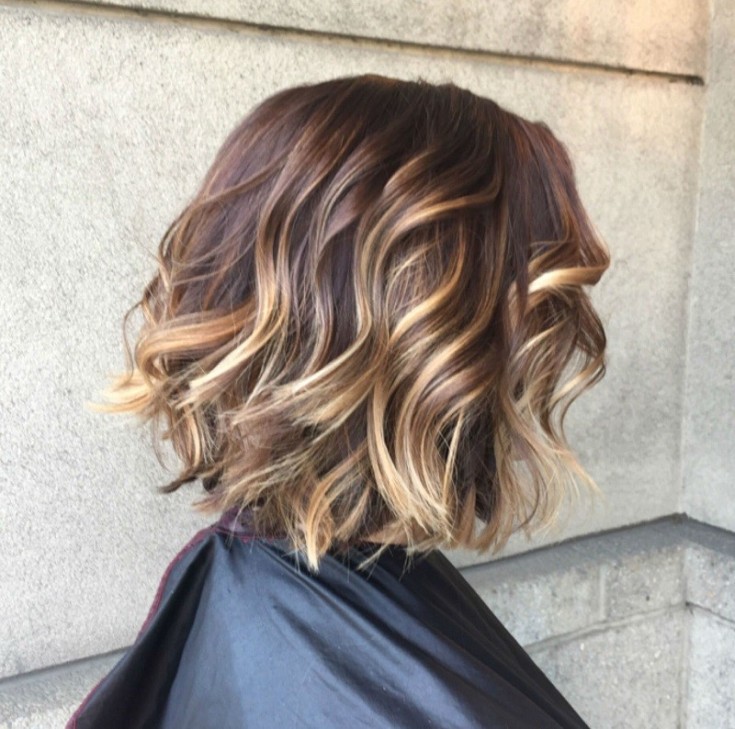 Balayage on dark hair square 180 photos