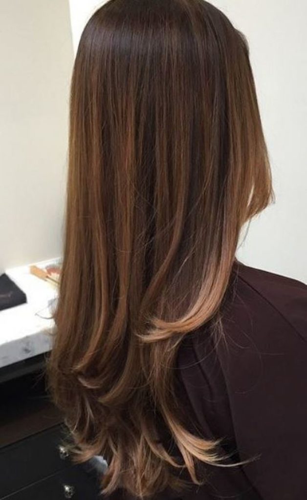 (+110 photo) Balayage on straight hair