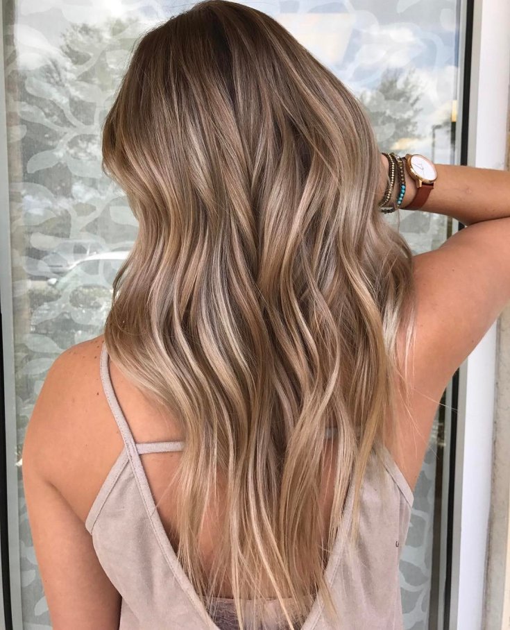 Balayage for long blond hair