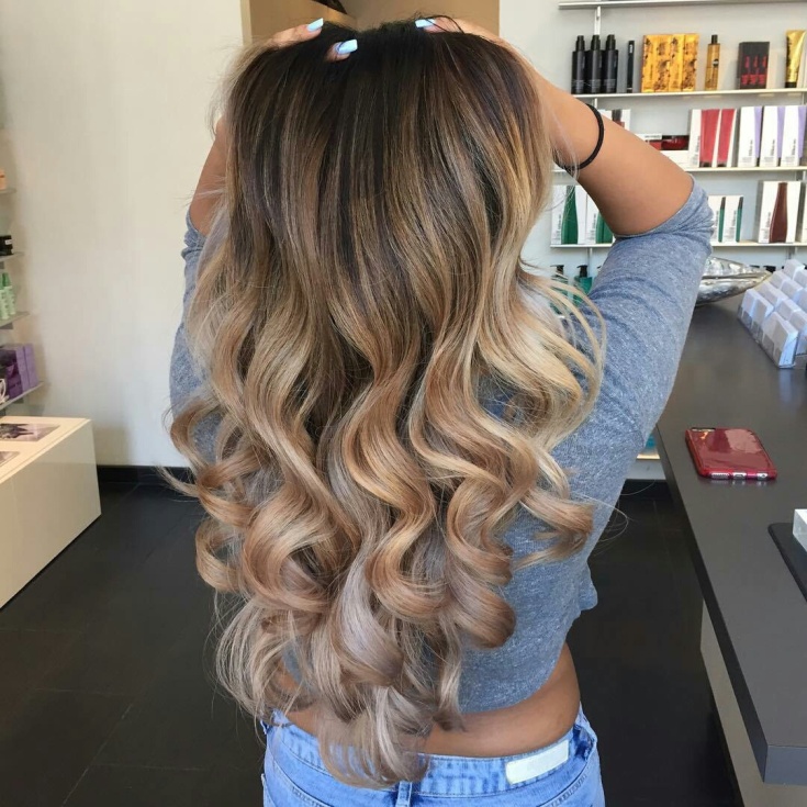 Balayage for long blond hair