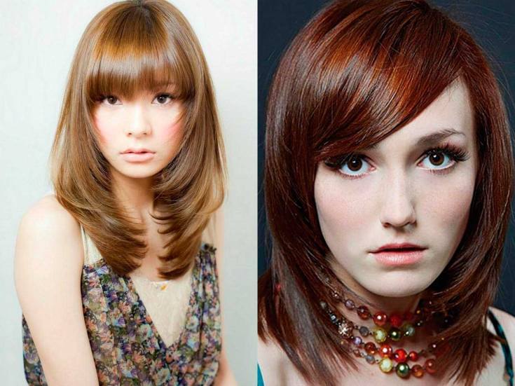 (+165 photos) Women's haircut cascade with bangs