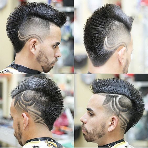 Creative addition to the mohawk haircut