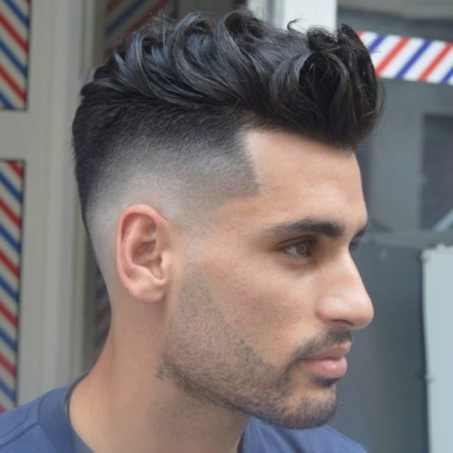 Men's hairstyles for a triangular face