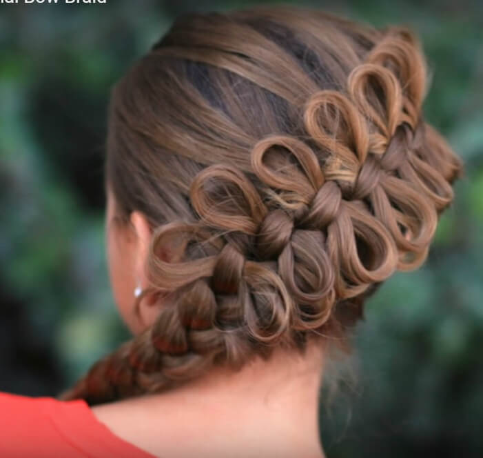 Openwork braid with loops