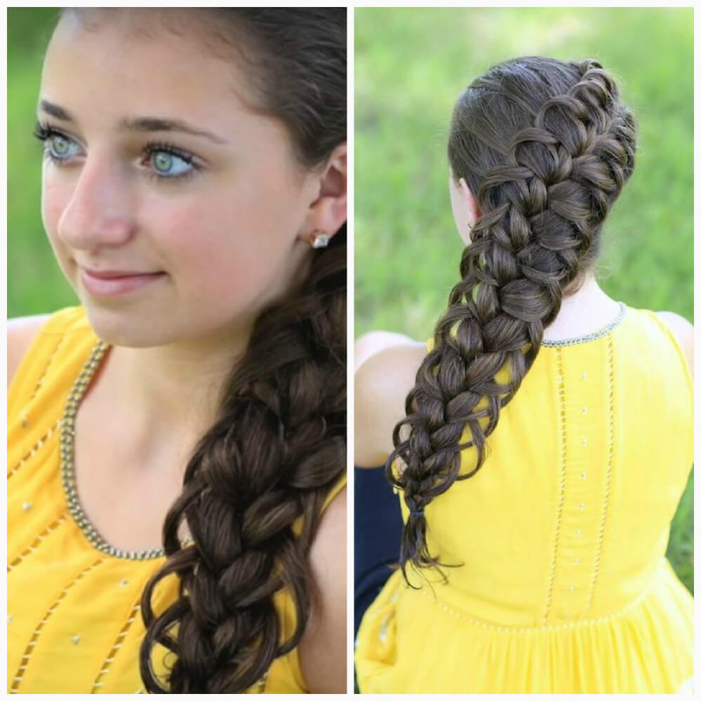 Ideas for braiding fishnet braids for long hair