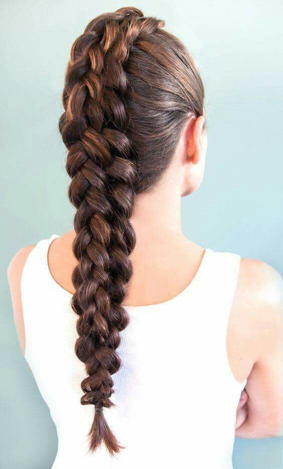 French braid of four strands