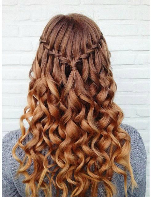 French braid waterfall