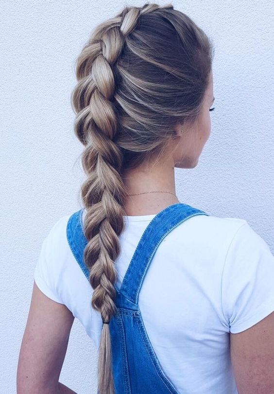 Reverse French braid