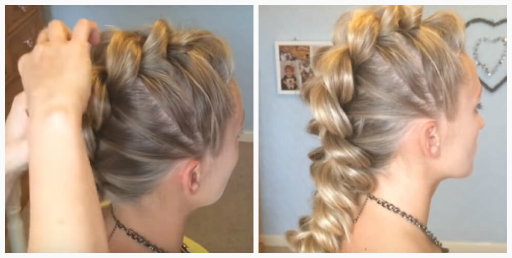 Elastic braid step by step