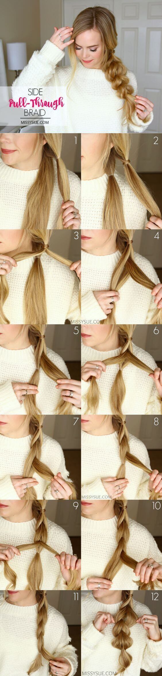 Elastic braid step by step