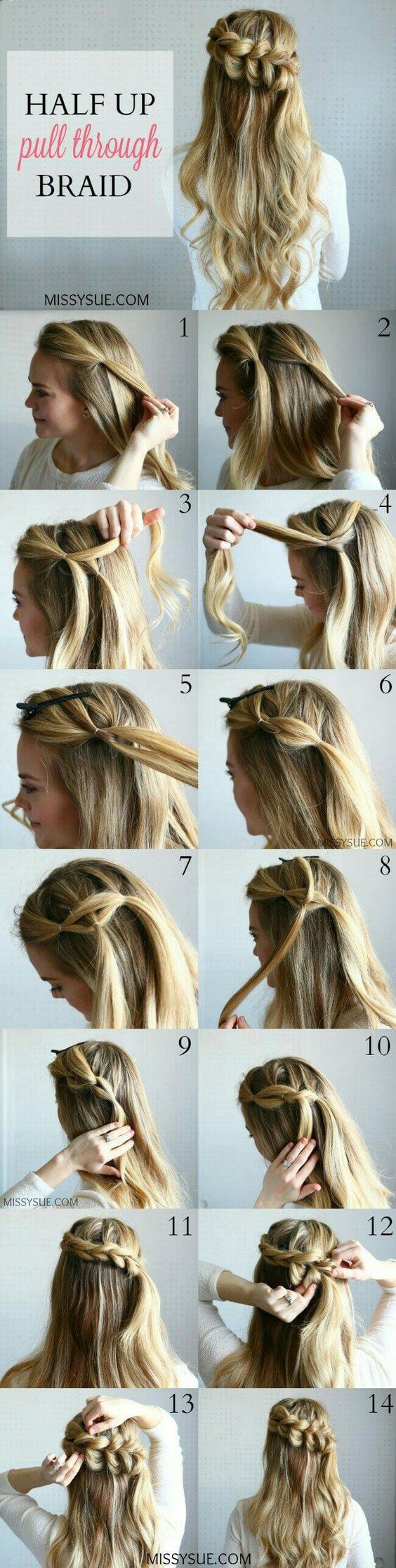 Elastic braid step by step