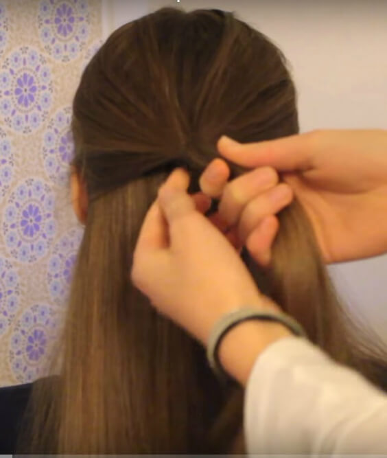 Elastic braid step by step