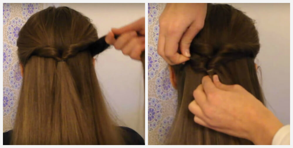 Braid fishtail from rubber bands step by step