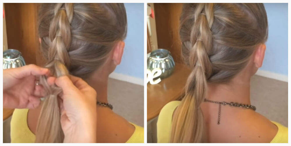 Elastic braid step by step